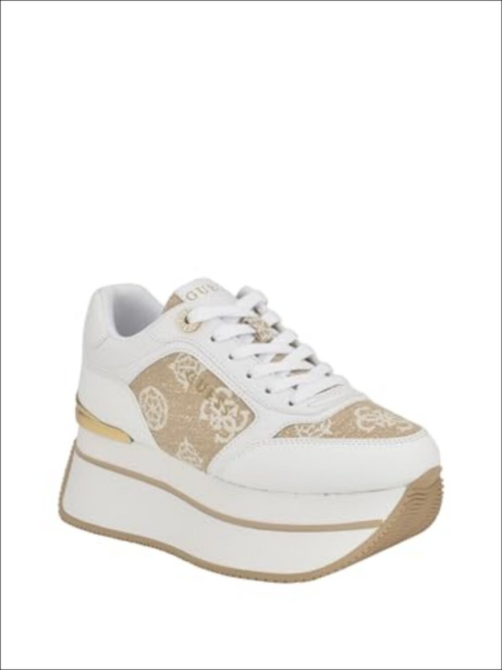 Faux-Leather Low-Top Jogger Sneakers Platform Casual